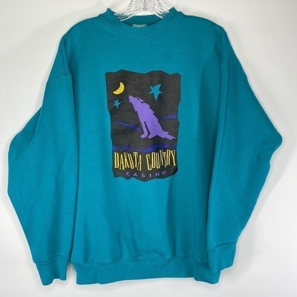 Discuss Athletic Other - Vintage Discuss Athletic Dakota County Casino Blue Crewneck Sweatshirt Size XL
